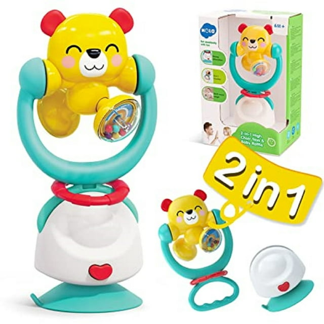 SZDUDU Baby Toys 6-12 Months, 2-in-1 Developmental Tray Toy for Early Learning, Infant Toys for 1 2 3 Year Old Toddlers Boys Girls Gifts, Bear SZDUDU