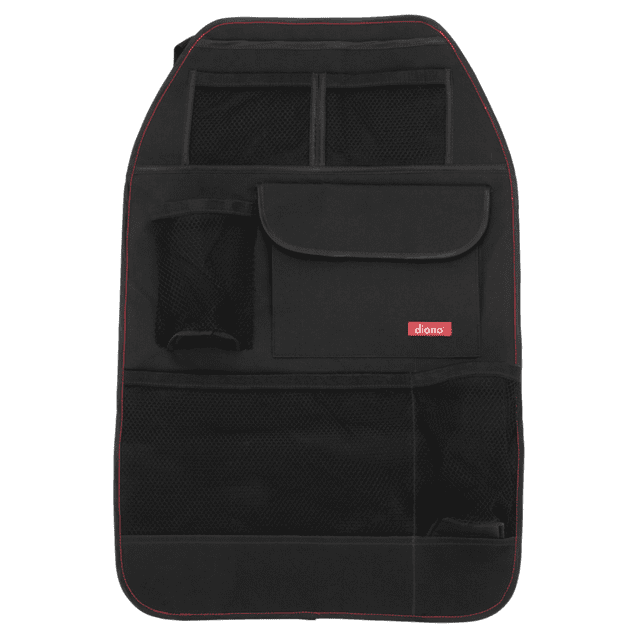 Diono Stow 'N Go 2-in-1 Back Seat Protector and Organizer, 7 Pockets, Black Diono