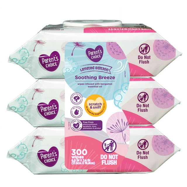 Parent's Choice Soothing Breeze Limited Edition Baby Wipe (300 Count) Parent's Choice