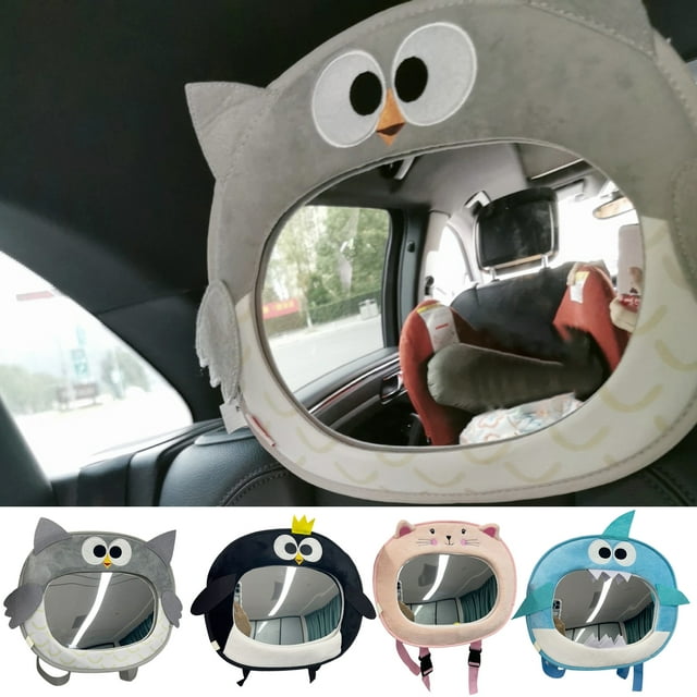 Yesbay Baby Seat Mirror Reflective Large Vision Acrylic Cartoon Safety Back Babyview Mirror Household Supplies Yesbay