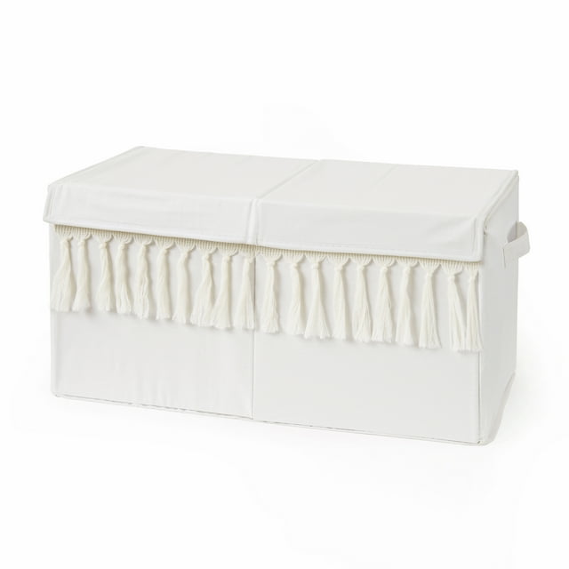 Boho Fringe Ivory Storage Fabric Toy Box by Sweet Jojo Designs Sweet Jojo Designs