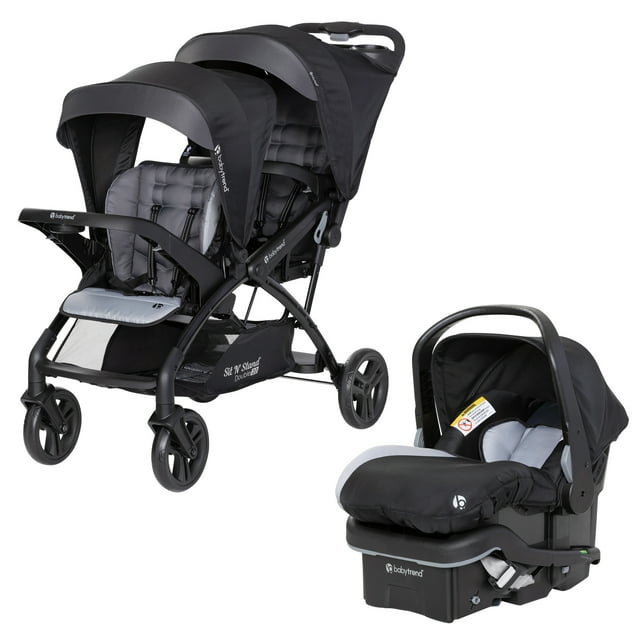 Baby Trend Sit N Stand Double Stroller with EZ-Lift Plus Car Seat, Stormy Visit the Baby Trend Store