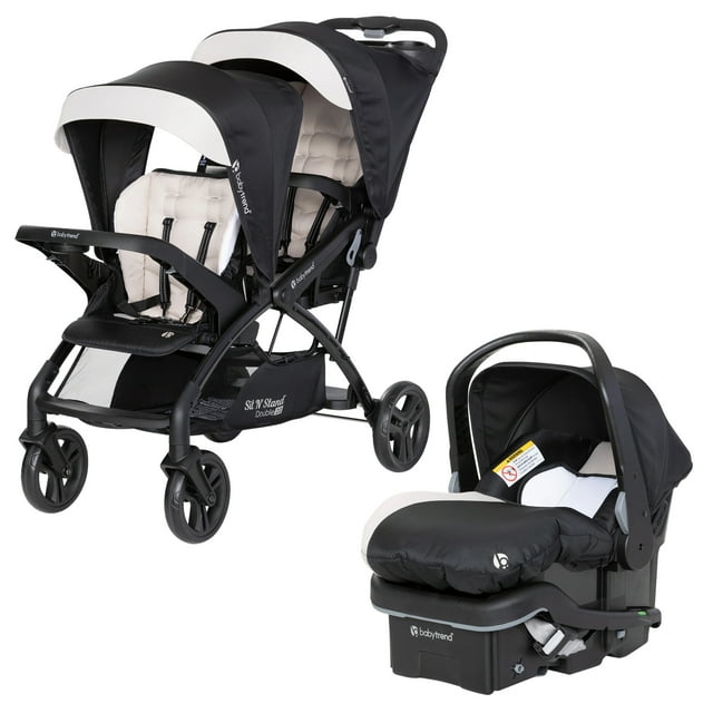 Baby Trend Sit N Stand Double Stroller with EZ-Lift Plus Car Seat, Khaki Visit the Baby Trend Store