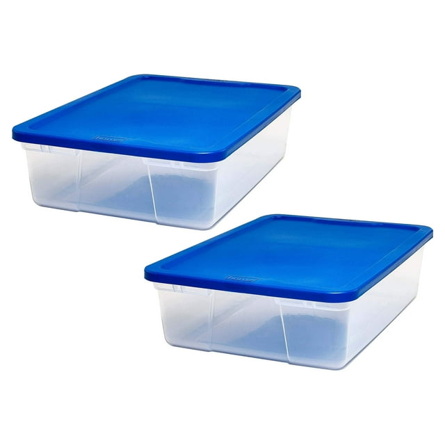 Homz 6 Qt Multipurpose Plastic Storage Containers with Lids, (10 Pack) Homz