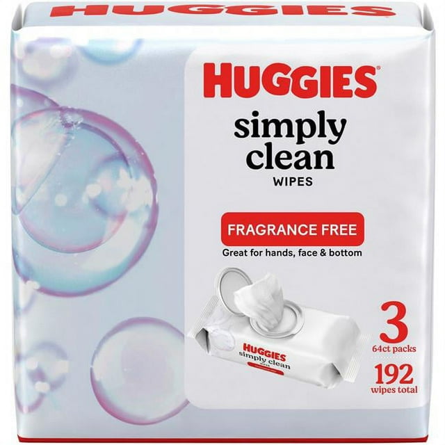 Kimberly-Clark  Huggies Simply Clean Wipes&#44; White - Pack of 3 Kimberly-Clark