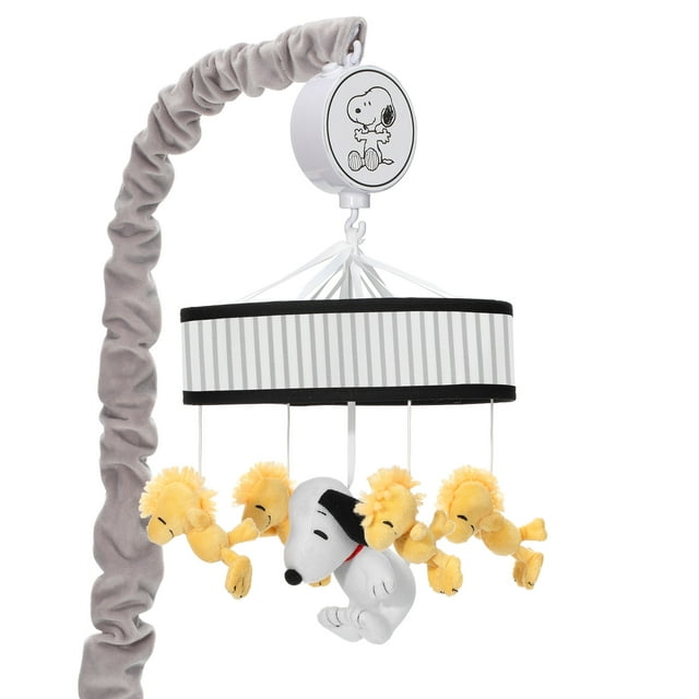 Lambs & Ivy Classic Snoopy & Woodstock Musical Baby Crib Mobile Soother Toy Lambs & Ivy