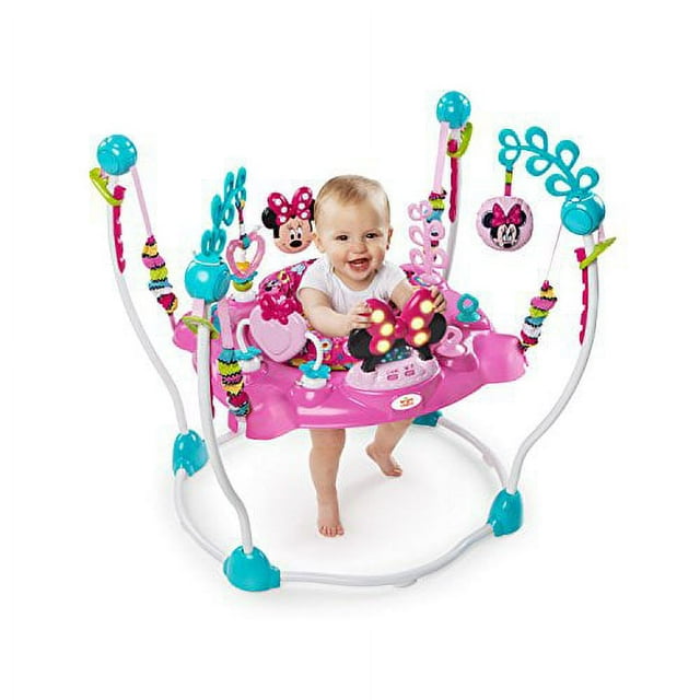 Bright Starts Disney Baby MINNIE MOUSE PeekABoo Activity Jumper with Lights and Melodies, Ages 6 months + Bright Starts