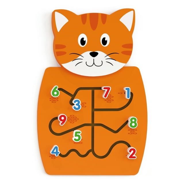 Learning Advantage Cat Activity Wall Panel - 18m+ - Toddler Activity Center Learning Advantage