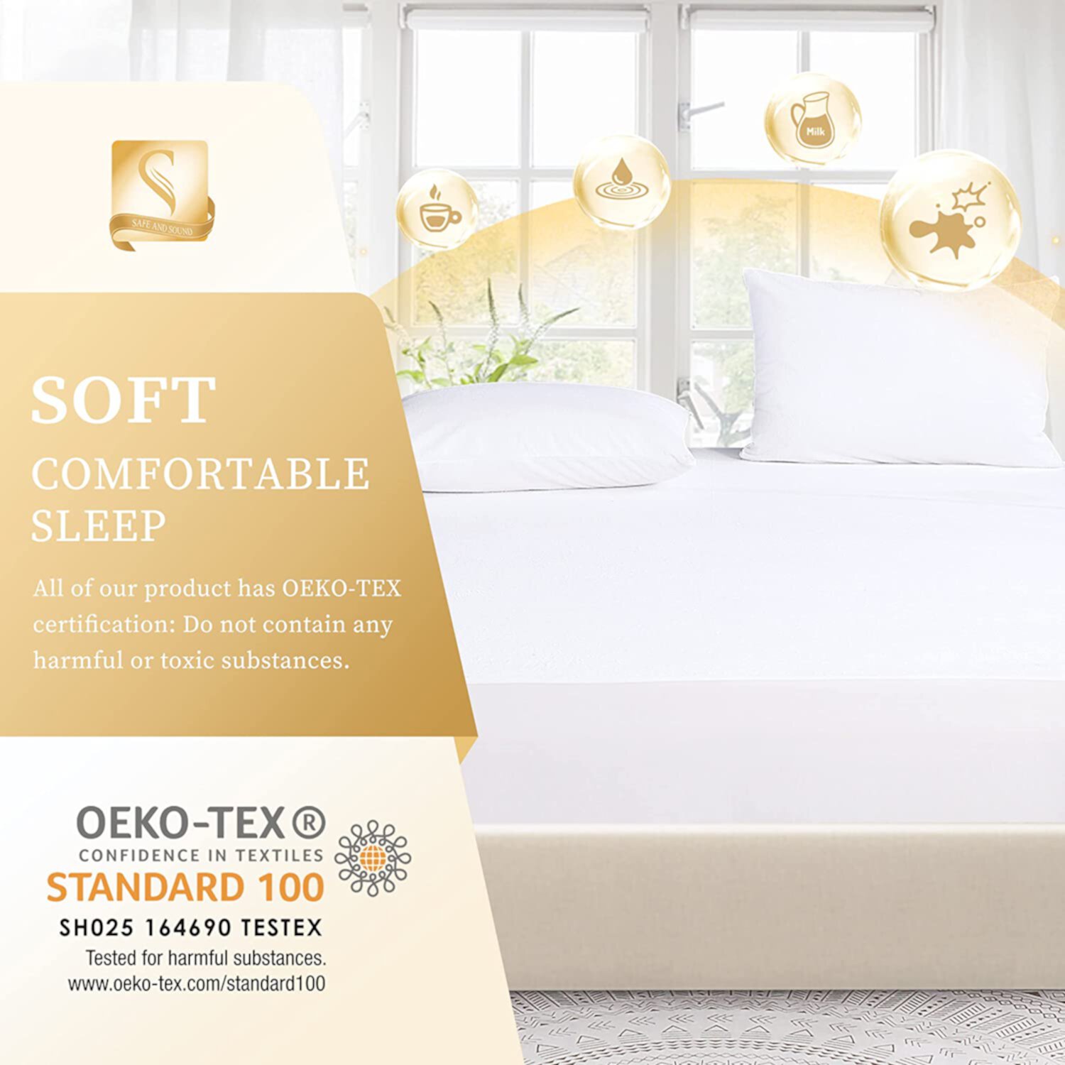 (5 pack) Queen Size Waterproof Mattress Protector.Ultra Soft Breathable Terry Surface Mattress Cover Safe and Sound