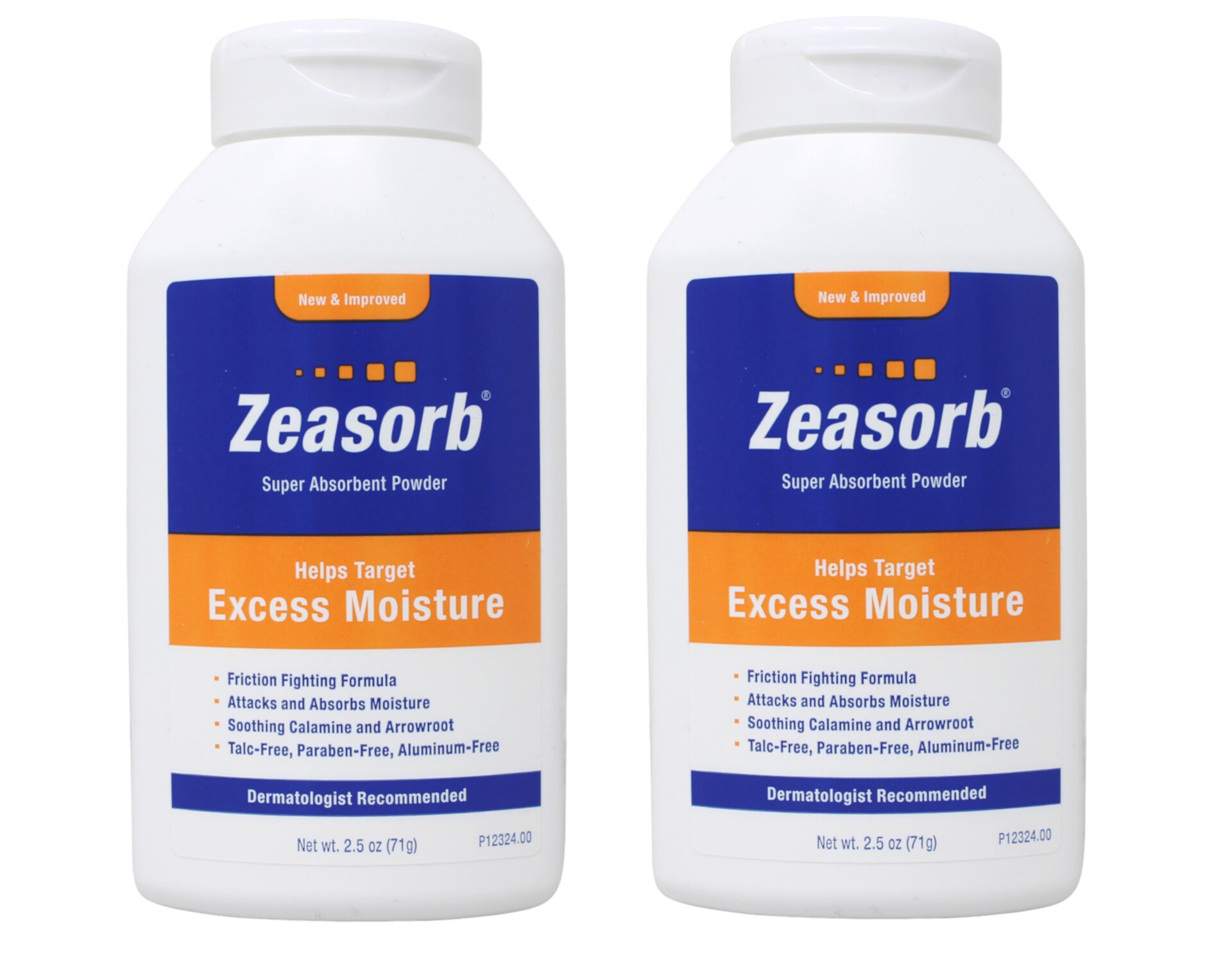 Zeasorb Prevention, Super Absorbent Excess Moisture Powder to Prevent Chafing & Itching, 2.5 Oz (Pack of 2) Zeasorb