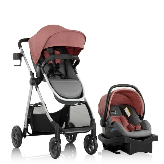 Evenflo Omni Plus Modular Travel System with LiteMax Sport Rear-Facing Infant Car Seat (Shasta Pink) Visit the Evenflo Store