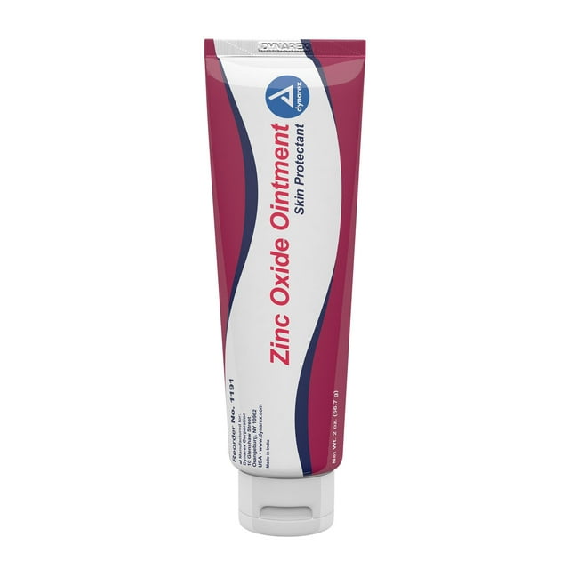 Dynarex 1191 Zinc Oxide Ointment 2 oz. tube (Pack of 3) Dynarex