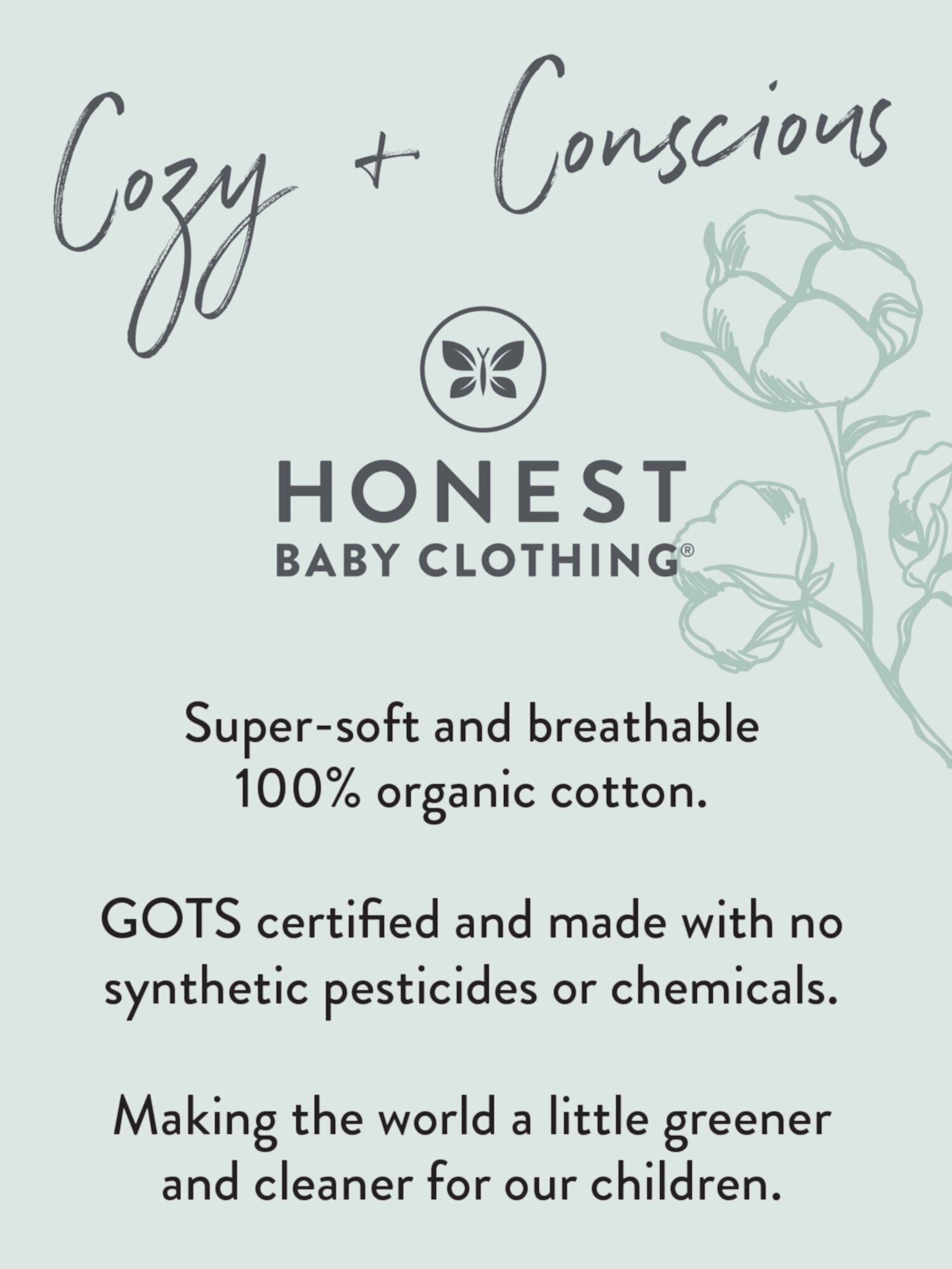 Honest Baby Clothing Organic Cotton Boy/Girl Fitted Crib Sheet HONEST BABY CLOTHING