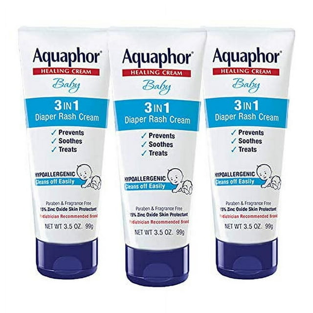 Aquaphor Baby Diaper Rash Cream, 3.5 Oz, 3 Pack Visit the Aquaphor Store