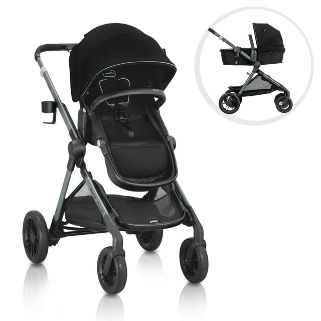 Evenflo Pivot Xpand Modular Stroller (Ayrshire Black), Unisex, Infant & Toddler Visit the Evenflo Store