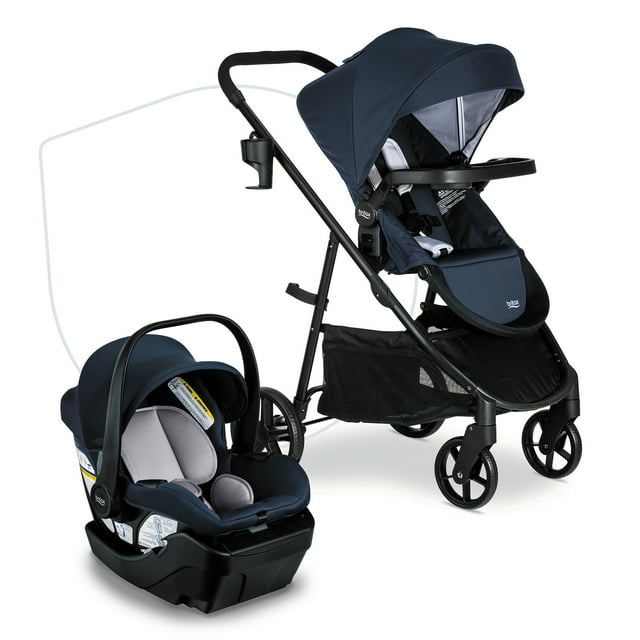 Britax Willow Brook Baby Travel System, Infant Car Seat and Stroller Combo, Graphite Glacier Britax