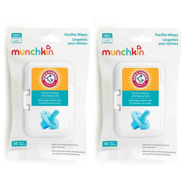 Munchkin® Arm & Hammer™ Pacifier Wipes, 72 Count, 2 Pack Visit the Munchkin Store