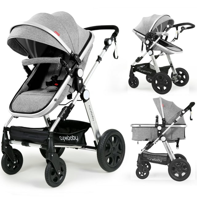 Cynebaby Newborn Infant Toddler Baby Stroller for Newborn Baby, Gray Cynebaby