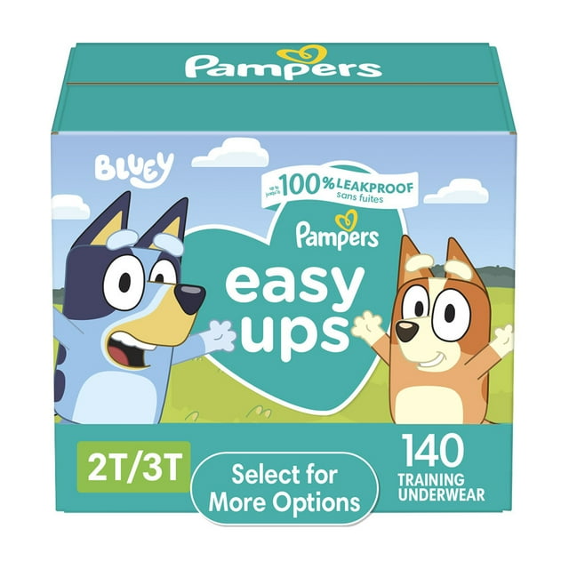 Pampers Easy Ups Bluey Training Pants Toddler Boys Size 2T/3T 140 Count (Select for More Options) Pampers