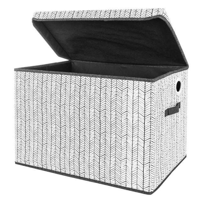 Sammy & Lou Kids' Felt Toy Chest, Toy Storage Box, Herringbone Sammy & Lou