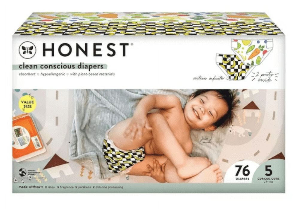 The Honest Company Clean Conscious Baby Diapers, Size 3, 104 ct The Honest Company