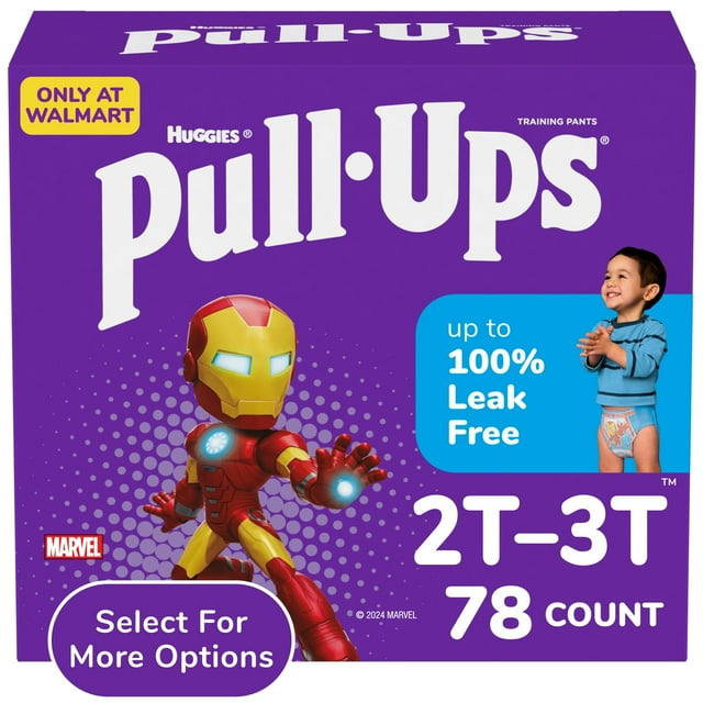 Pull-Ups Boys' Potty Training Pants, 2T-3T (16-34 lbs), 78 Count (Select for More) Pull-Ups