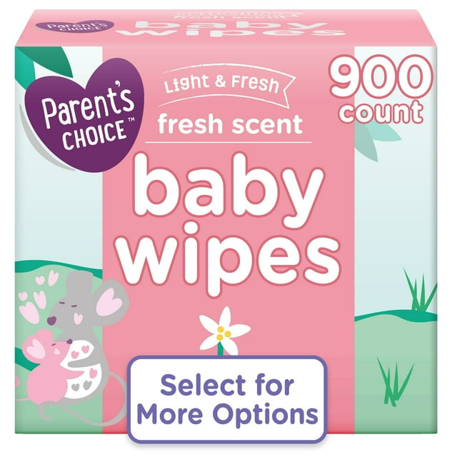 Parent's Choice Fresh Scent Baby Wipes, 900 Count (Select for More Options) Parent's Choice