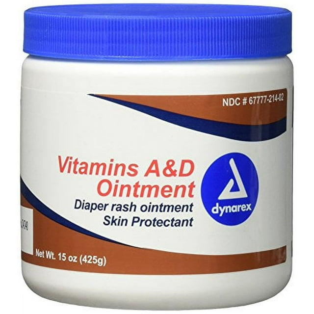 3 Pack Dynarex Vitamin A&D Ointment 15 oz. Jar - Skin, Rash, Tattoo, Small Burns Dynarex