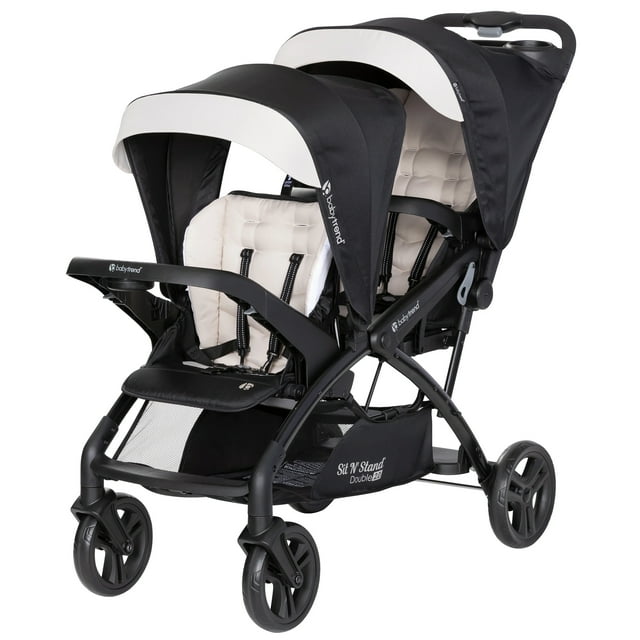 Baby Trend Sit N' Stand Double Stroller 2.0 DLX with Harness, Modern Khaki Visit the Baby Trend Store