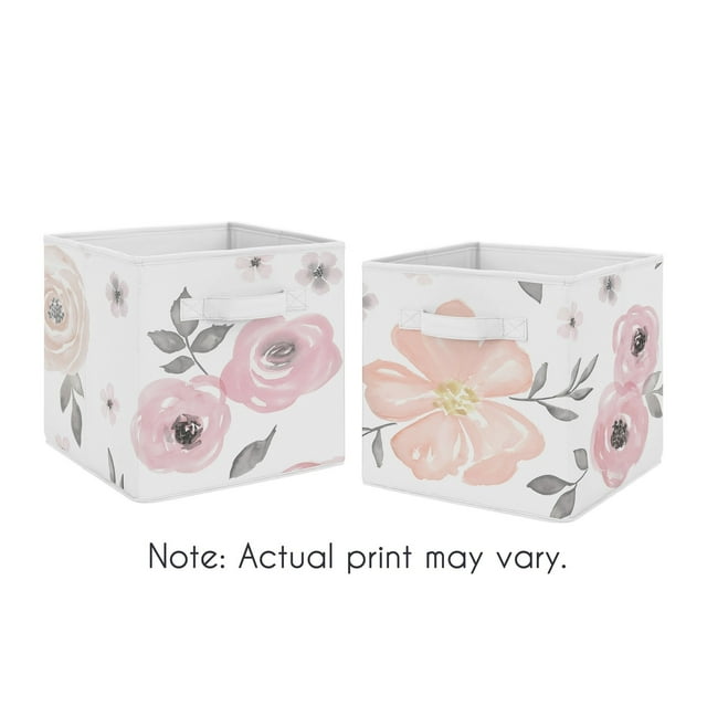 Watercolor Floral Fabric Storage Bin by Sweet Jojo Designs Sweet Jojo Designs