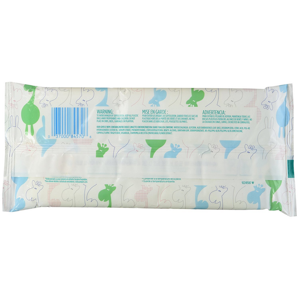 Pampers Sensitive Wipes Convenience Pack 18 ea (Pack of 6) Pampers