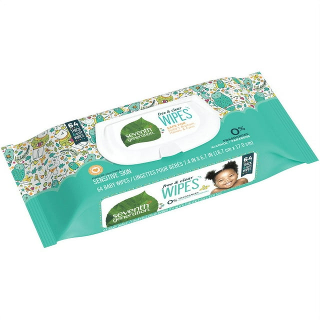 Seventh Generation Free & Clear Baby Wipes, 12 Packs (SEV34208CT) Seventh Generation