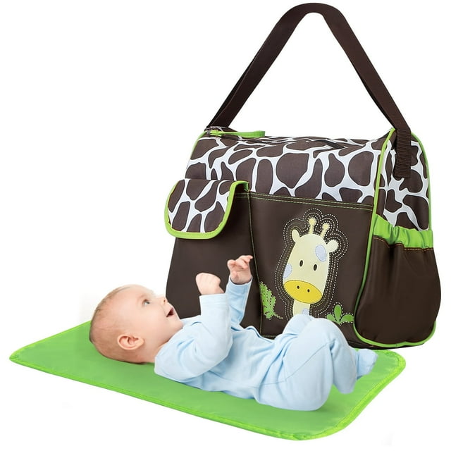 iMounTEK Nappy Diaper Bags Mummy Diaper Duffel Shoulder Bags Giraffe Green Imountek