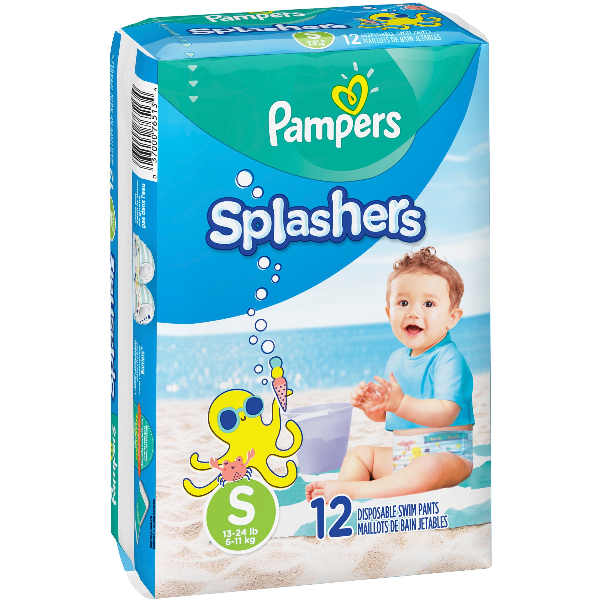 Pampers Splashers Swim Diapers Disposable Swim Pants, Medium 20-33 lb, 11 Count Pampers