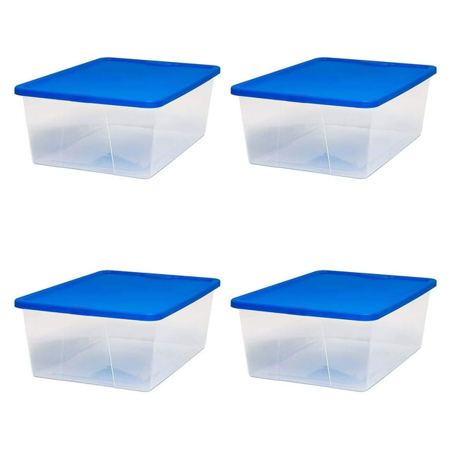 Homz 6 Qt Multipurpose Plastic Storage Containers with Lids, (10 Pack) Homz