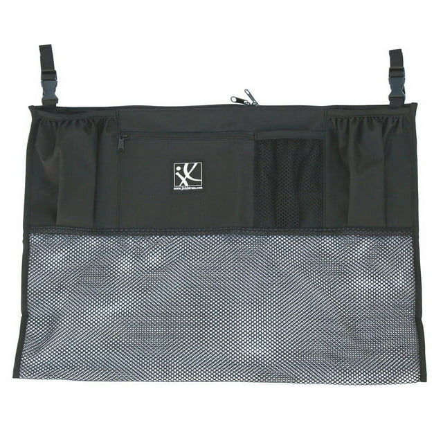 J.L. Childress Double Cargo Stroller Organizer and Storage with Mesh Compartment, Black J.L. Childress