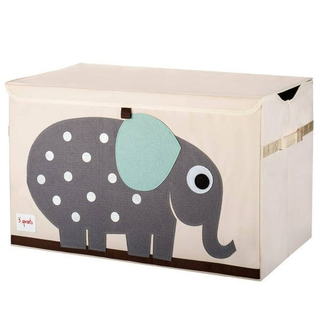 3 Sprouts UTCELE Collapsible Toy Chest Storage Bin for Kids Playroom, Elephant 3 Sprouts