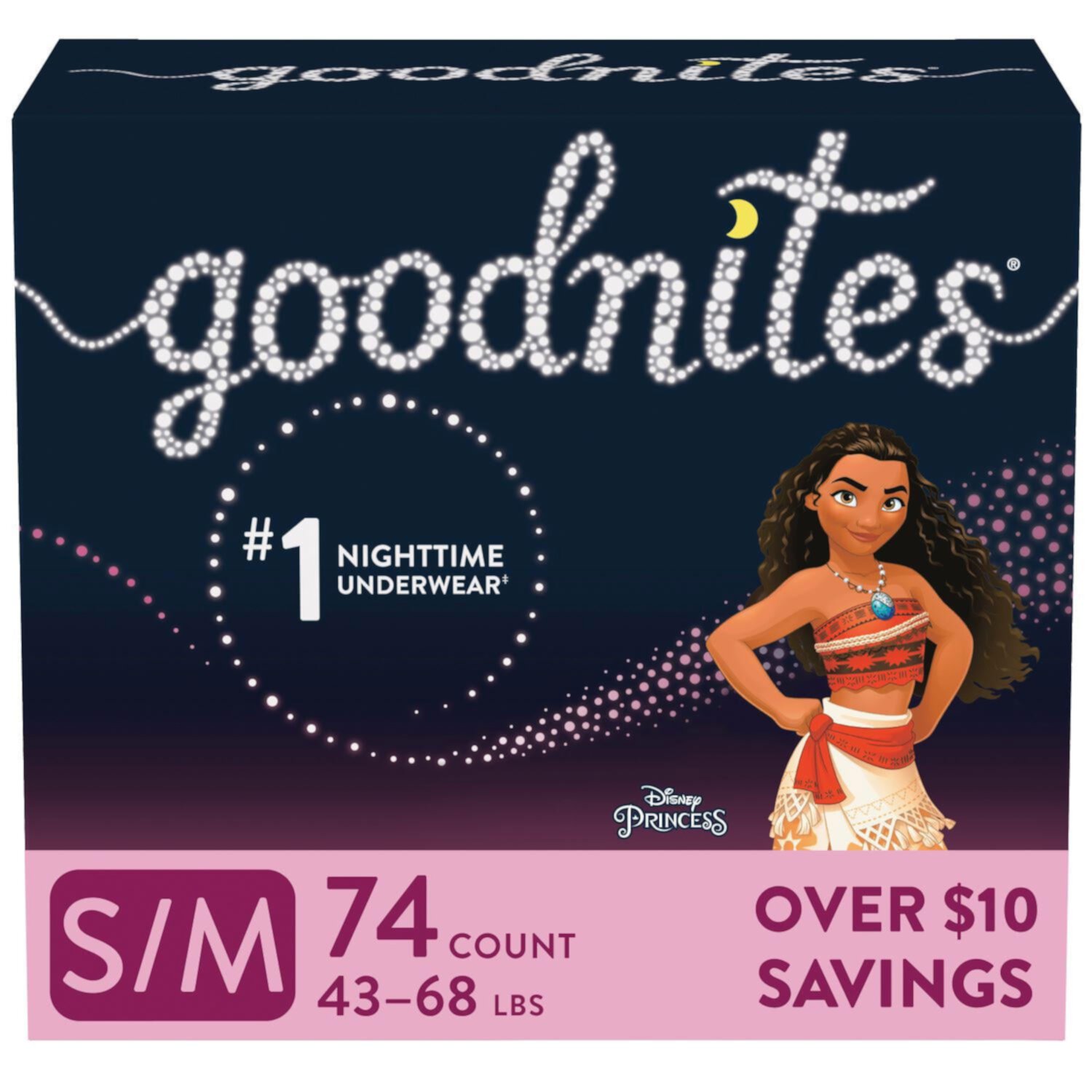 GoodNites Bedtime Underwear for Girls S/M 74 Count ( 43-68 LBS ) GoodNites