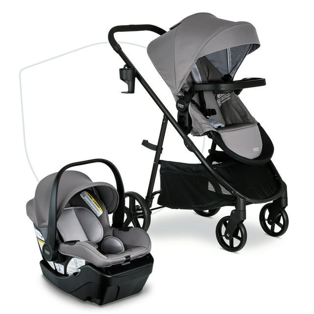 Britax Willow Brook Baby Travel System, Infant Car Seat and Stroller Combo, Graphite Glacier Britax