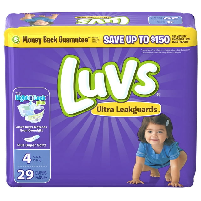 Luvs Ultra Leakguards Diapers, Size 4, 29 Diapers Luvs