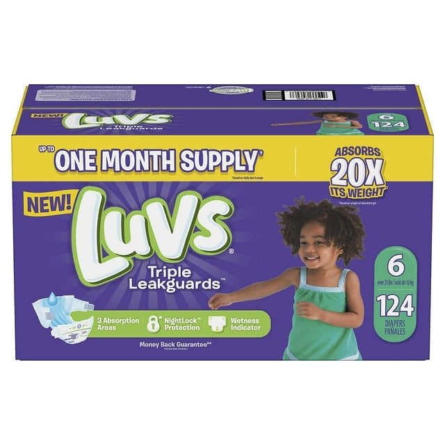 Luvs Ultra Leakguards Diapers (Choose Your Size)baby's skin Luvs