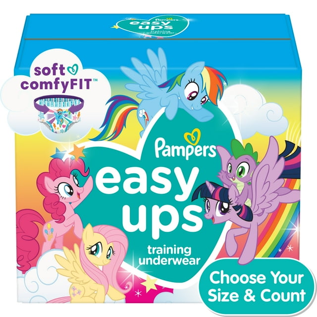 Pampers Easy Ups Girls Training Pants My Little Pony, Size 5T-6T, 80 Ct (Select for More Options) Pampers