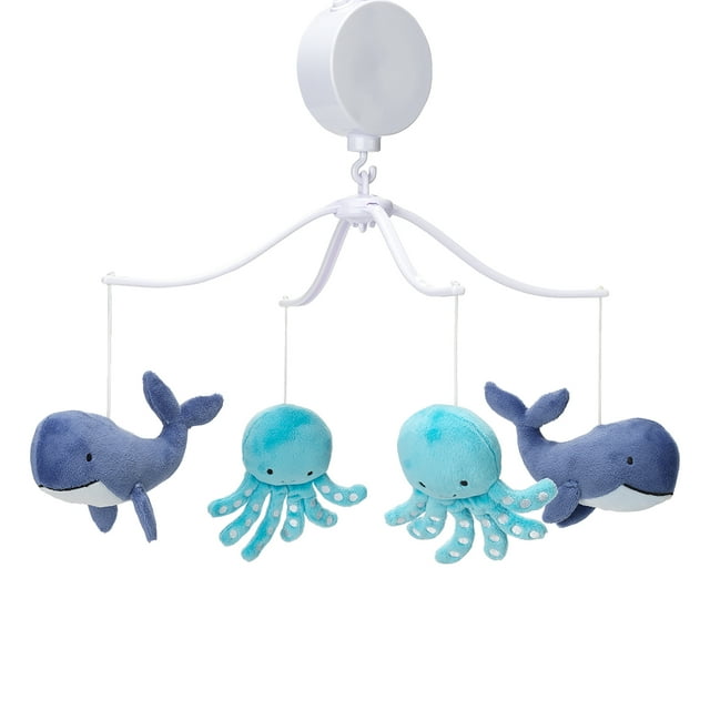 Bedtime Originals Whales Tale Blue Whale/Octopus Musical Baby Crib Mobile Toy Bedtime Originals