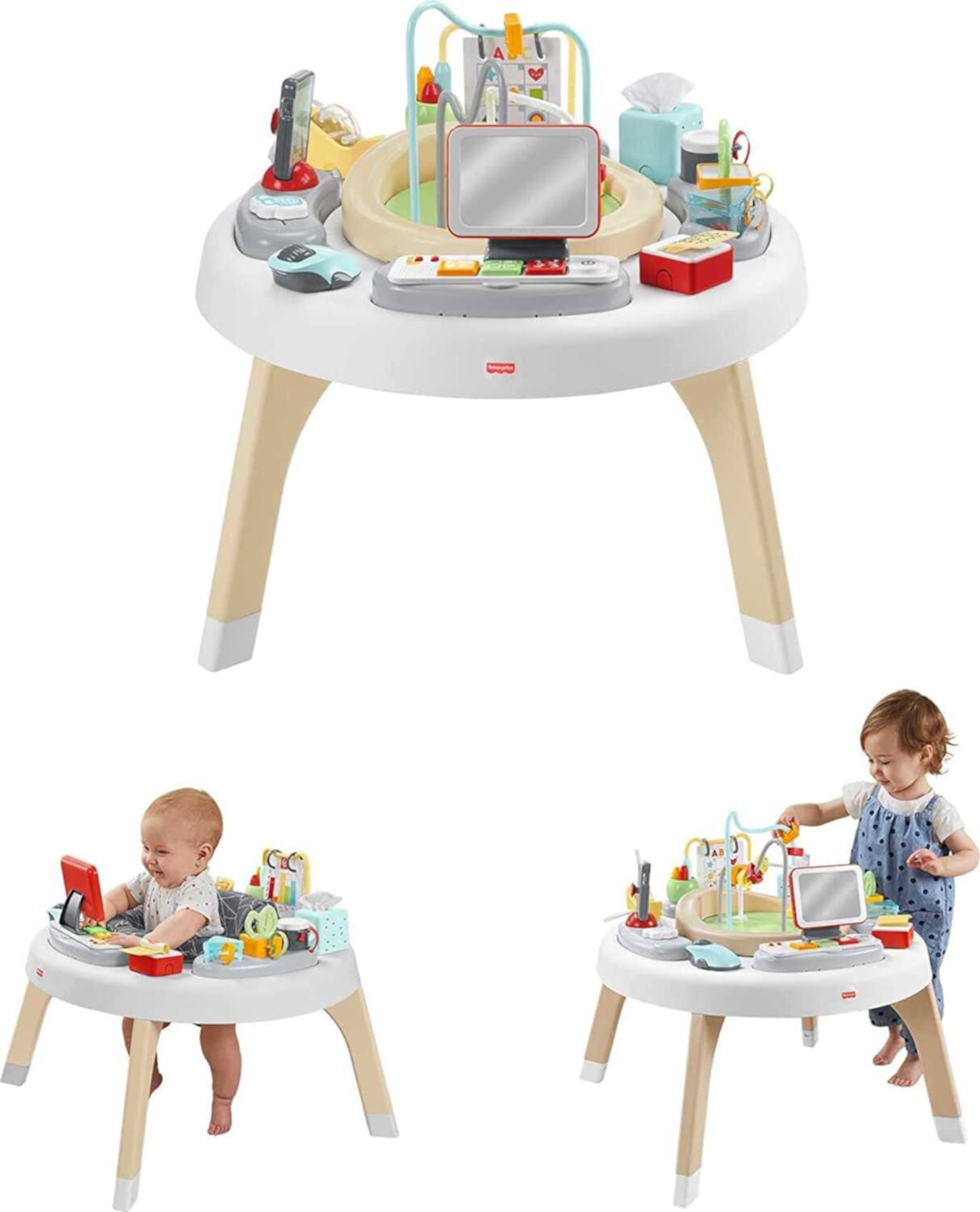 Fisher-Price Learning Toy 2-in-1 Like a Boss Infant Activity Center and Toddler Play Table Fisher-Price