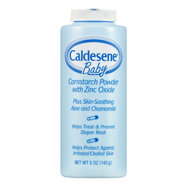 Caldesene Cornstarch Baby Powder with Zinc Oxide, Talc-Free Baby Powder, 5 Oz (3 Pack) Caldesene