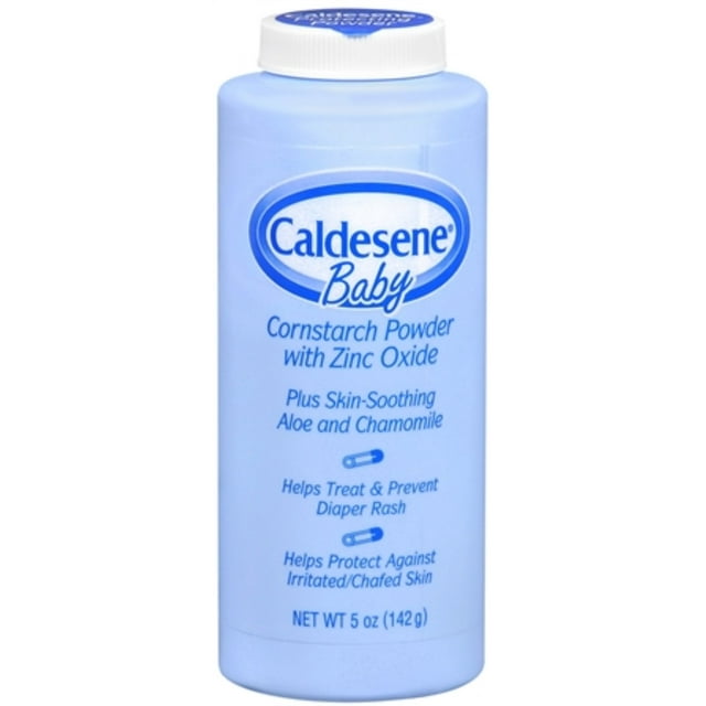 Caldesene Cornstarch Baby Powder with Zinc Oxide, Talc-Free Baby Powder, 5 Oz (6 Pack) Caldesene