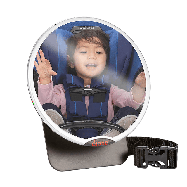 Diono Easy View 360° Baby Car Safety Mirror for Rear Facing, Silver Diono