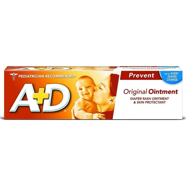 A+D Ungento para Rozaduras de Pañal y Protector de la Piel, Original 4 oz (Pack de 2) A+D