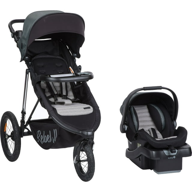 Monbebe Rebel II Travel System, Gray and Black Pinstripe Visit the Monbebe Store