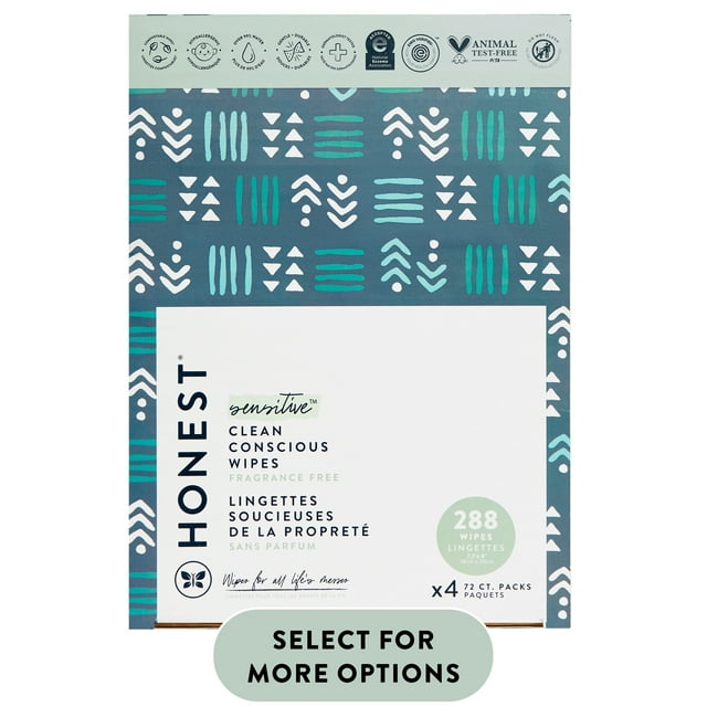 The Honest Company, Plant-Based Baby Wipes, Fragrance-Free, 288 Count (Select for More Options) The Honest Company